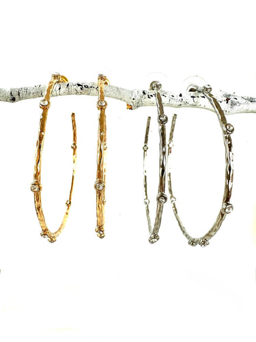 Bezeled CZ Hoops (2 Finishes)