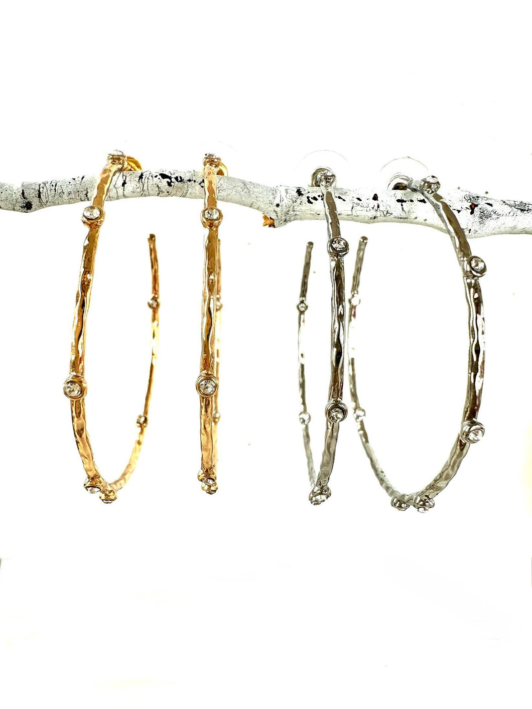 Bezeled CZ Hoops (2 Finishes)