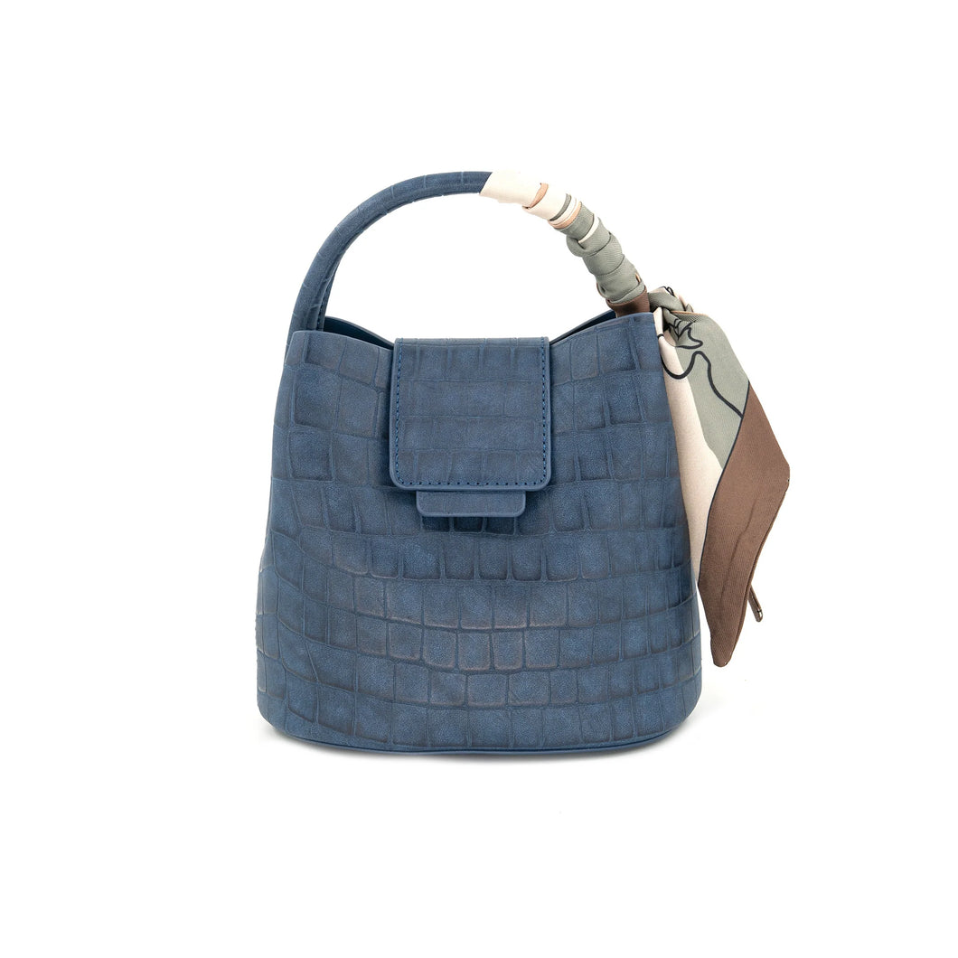 Scarf Handle Bucket - Blue