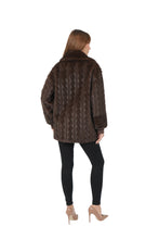 Cabled Faux Fur Coat