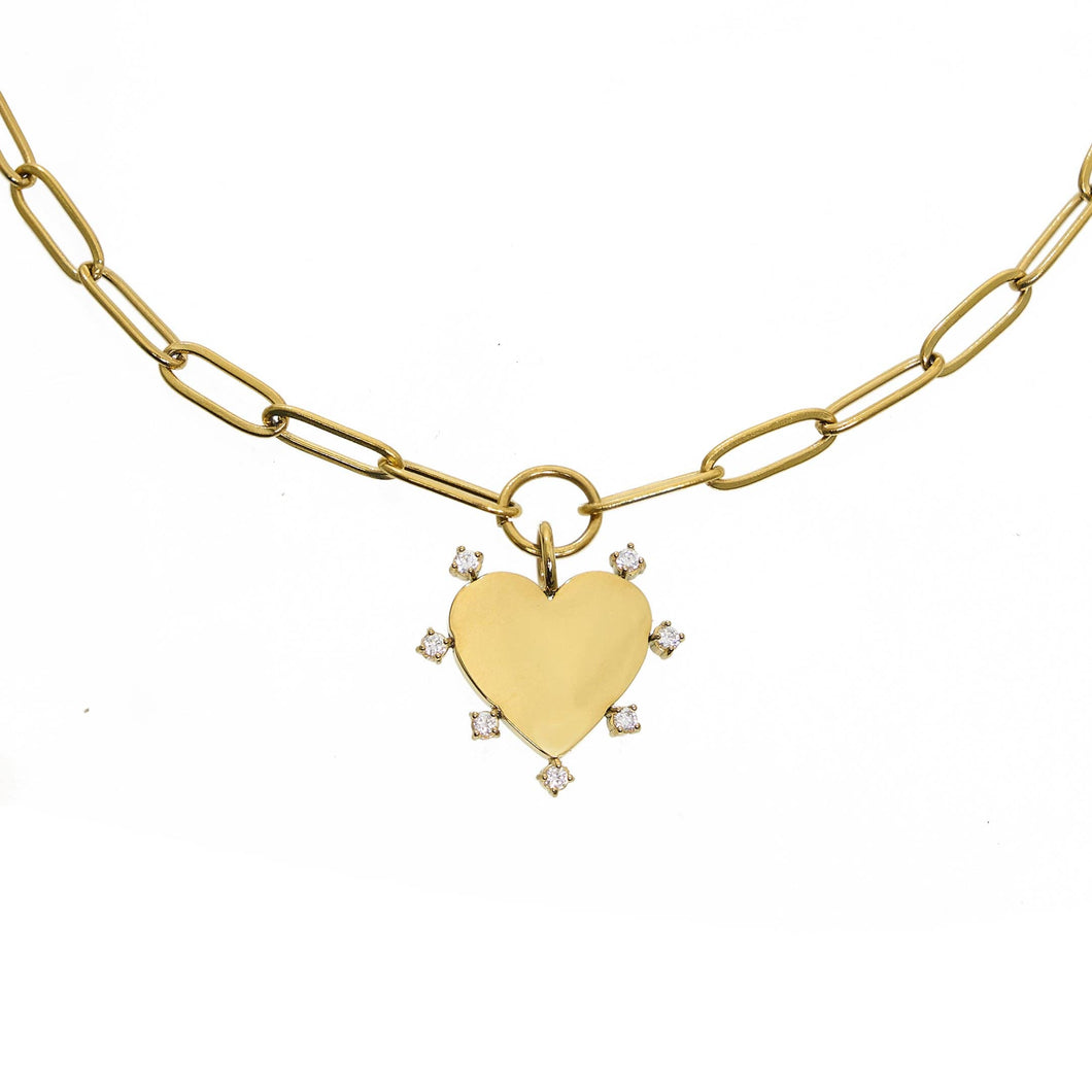 Paperclip Heart Necklace
