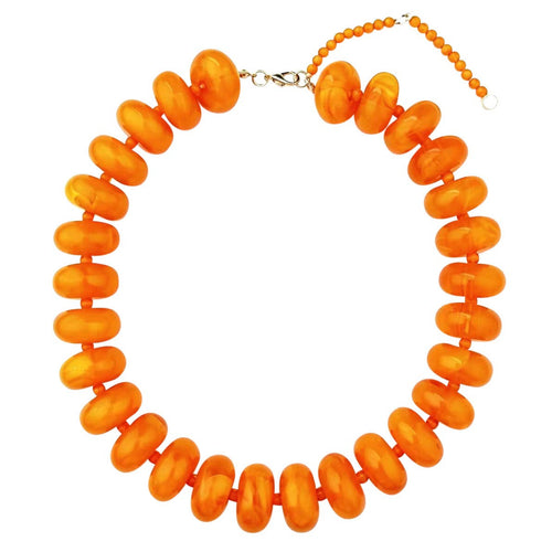 Chunky Rondelle Collar - Orange