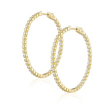 Bezeled CZ Hoop - Gold