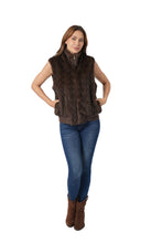 Cabled Faux Fur Vest