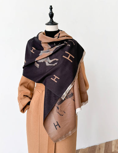 Reversible Wrap - Black & Tan