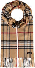 Fringed Plaid Scarf - Ivory