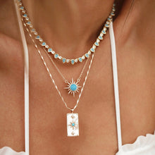Perfect Pear Tennis Necklace - Turquoise