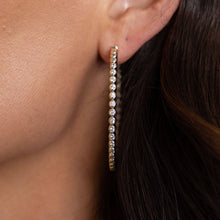 Bezeled CZ Hoop - Gold
