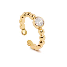 Beaded Bezeled CZ Ring (Single)