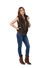 Cabled Faux Fur Vest