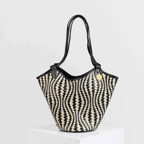 Woven Tote - Black & White