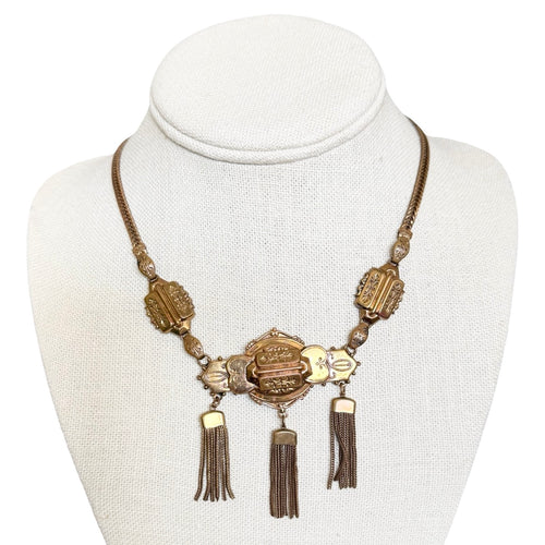Vintage Tasseled Foxtail Necklace