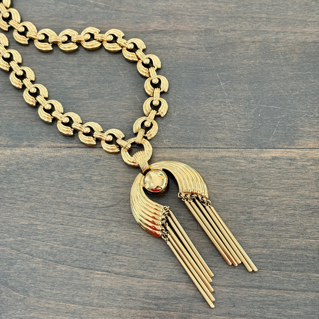 Vintage Spiked Pendant Necklace
