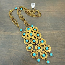 Vintage Turquoise Glass Waterfall