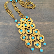 Vintage Turquoise Glass Waterfall