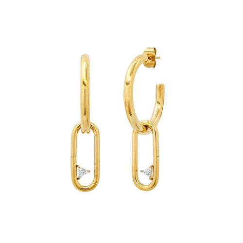 Double Inset CZ Hoop