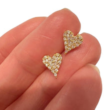 Pave Heart Studs