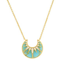 Deco Starburst Necklace - Turquoise