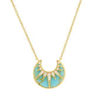 Deco Starburst Necklace - Turquoise