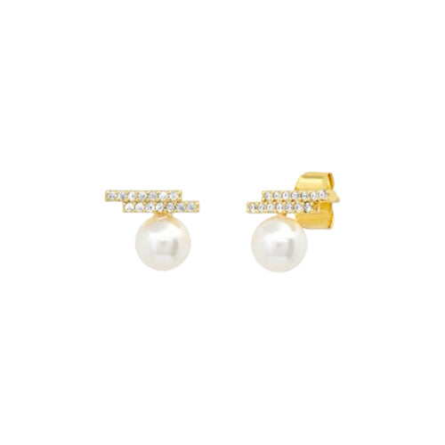 Deco Pearl Studs
