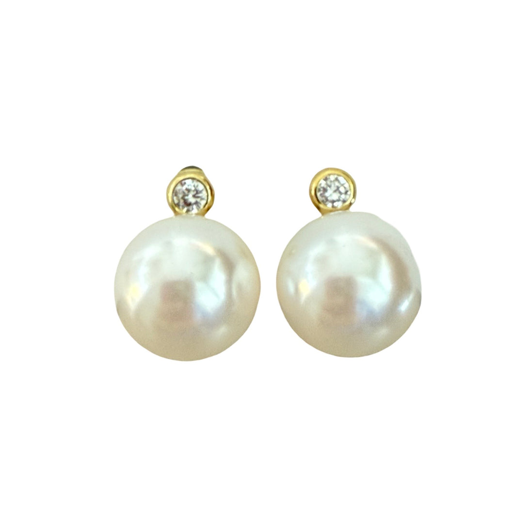 Crowned Pearl Studs