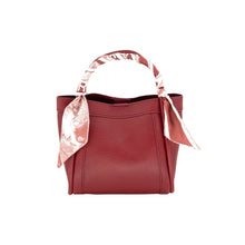Scarf Handle Tote - Burgundy
