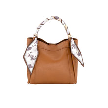 Scarf Handle Tote - Burgundy