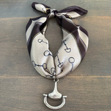 Equestrian Scarf Necklace - Taupe