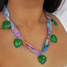 All Heart Scarf Necklace - Green