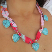 All Heart Scarf Necklace - Green