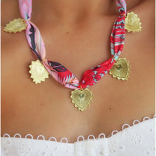 All Heart Scarf Necklace - Green