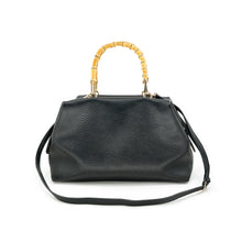 Bamboo Handle Satchel - Black