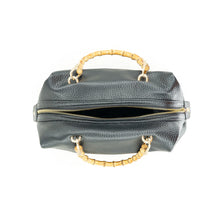 Bamboo Handle Satchel - Black