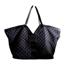 Oversized Tote - Black Quilted