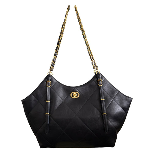 Chain Handle Shopper - Black
