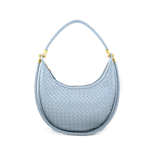 Woven Convertible Hobo - Blue