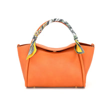 Scarf Handle Tote - Orange