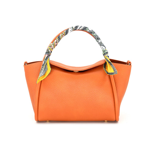 Scarf Handle Tote - Orange