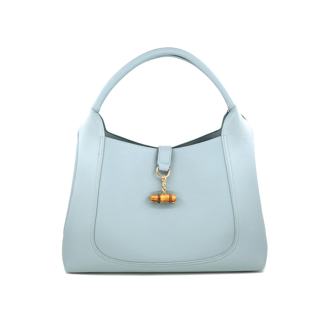 Bamboo Toggle Tote - Light Blue