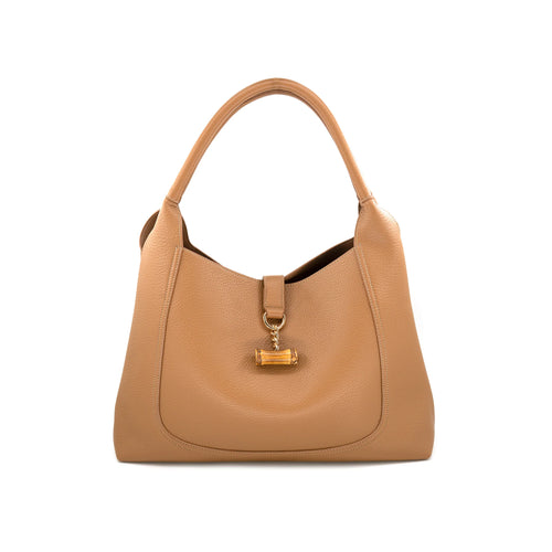 Bamboo Toggle Tote - Camel