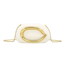 Oval Clutch - Woven Gold
