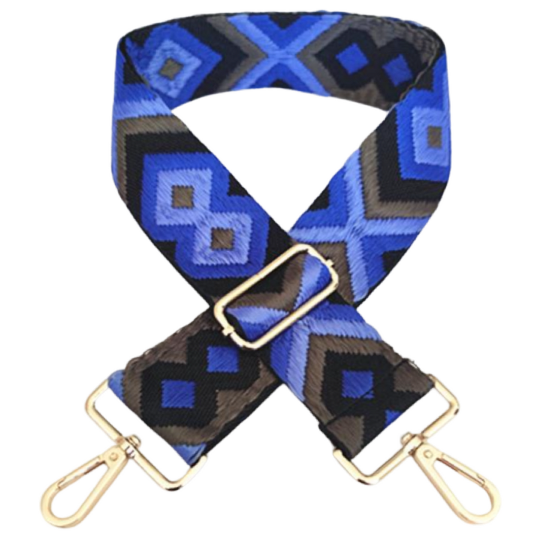 Crossbody Strap - Aztec (Blue/Gray)