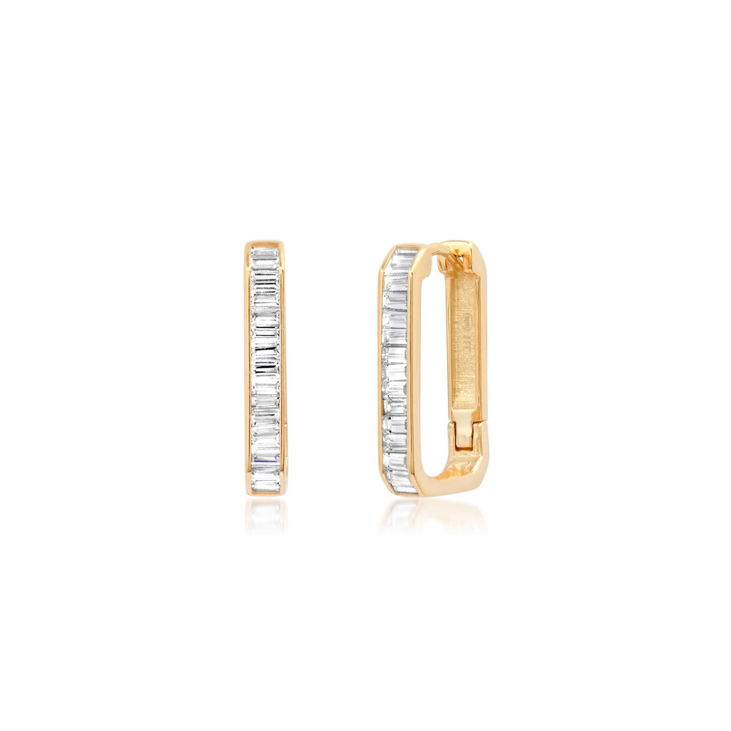 Oval Baguette Huggies