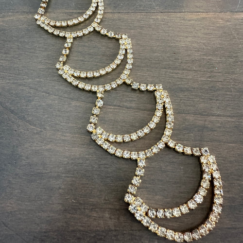 Vintage Crystal Ladder Necklace