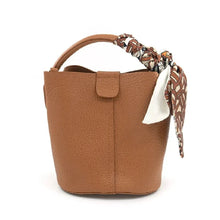 Scarf Handle Bag - Brown