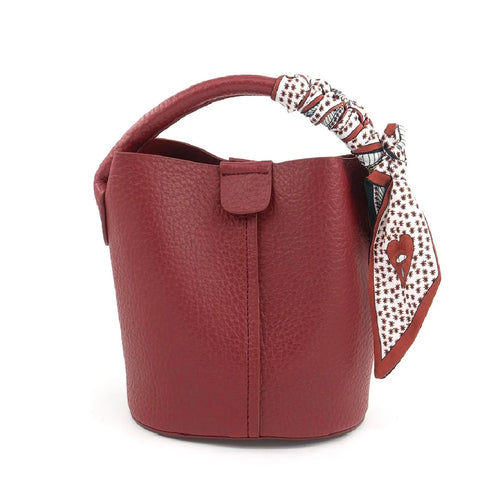 Scarf Handle Bag - Red