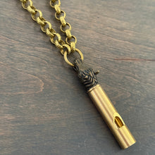 Vintage Whistle Pendant Necklace
