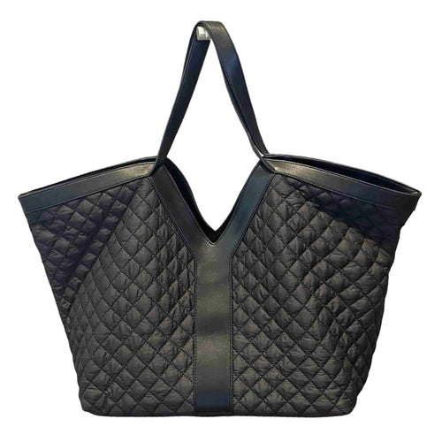 Oversized Tote - Black Quilted