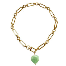 Heart Drop Collar - Green