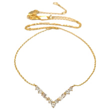 Perfect "V" Necklace - Baguette